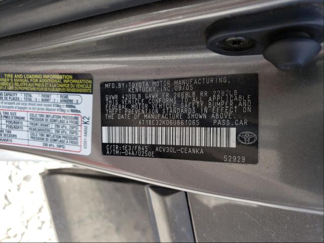 2006 TOYOTA CAMRY-LE 4T1BE32K06U661065