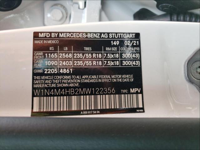 2021 MERCEDES-BENZ GLB 250 4M W1N4M4HB2MW122356