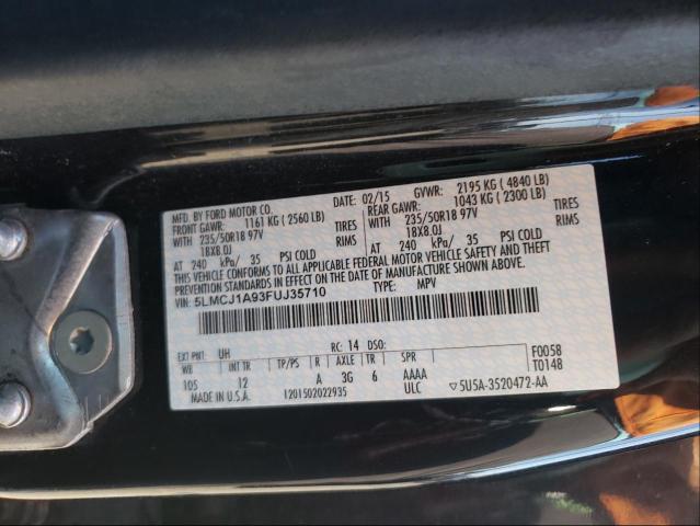 2015 LINCOLN MKC 5LMCJ1A93FUJ35710