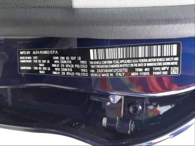 2018 ALFA ROMEO STELVIO ZASFAKAN7J7C02752