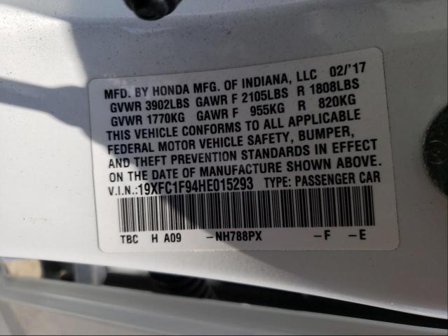 2017 HONDA CIVIC TOUR 19XFC1F94HE015293