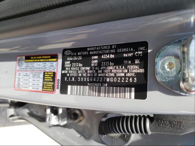 2021 KIA K5 EX 5XXG64J27MG022263