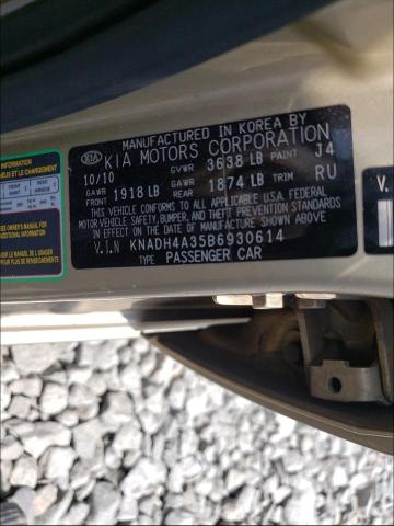 2011 KIA RIO BASE KNADH4A35B6930614