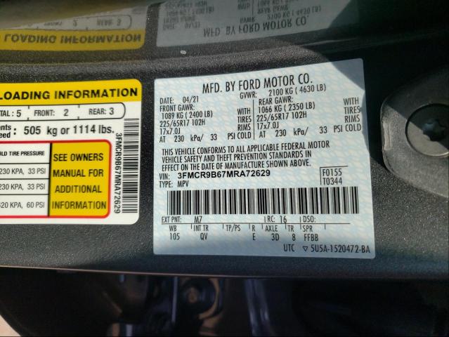 2021 FORD BRONCO SPO 3FMCR9B67MRA72629