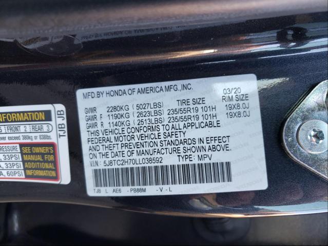 2020 ACURA RDX ADVANC 5J8TC2H70LL038592