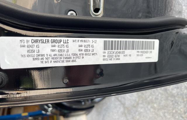 2012 CHRYSLER 300 SRT-8 2C3CCAFJ0CH801655