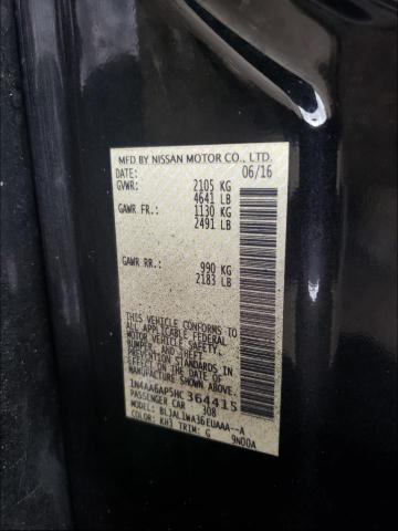 2017 NISSAN MAXIMA 1N4AA6AP5HC364415
