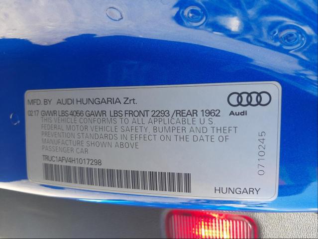 2017 AUDI TTS TRUC1AFV4H1017298