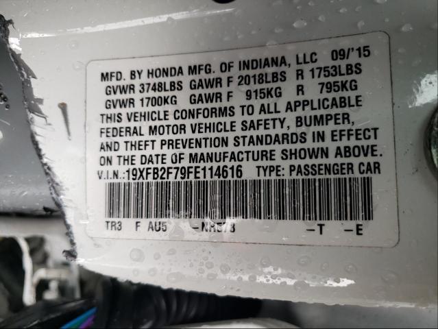 2015 HONDA CIVIC SE 19XFB2F79FE114616