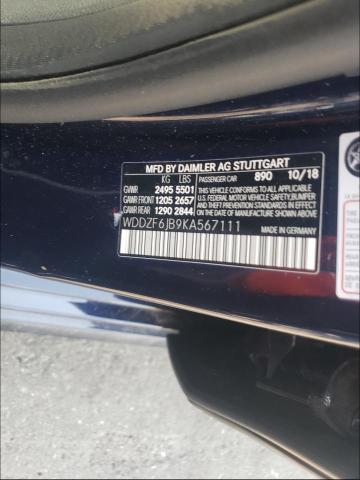 2019 MERCEDES-BENZ E 450 4MAT WDDZF6JB9KA567111