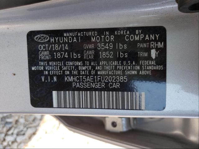 2015 HYUNDAI ACCENT GS KMHCT5AE1FU202385