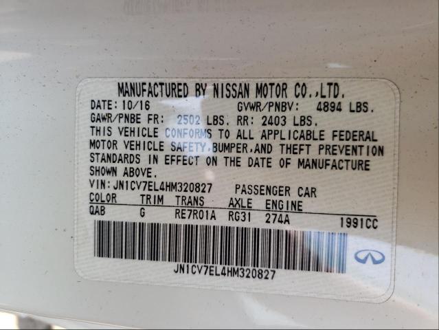 2017 INFINITI Q60 BASE JN1CV7EL4HM320827
