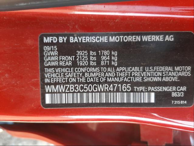 2016 MINI COOPER COU WMWZB3C50GWR47165