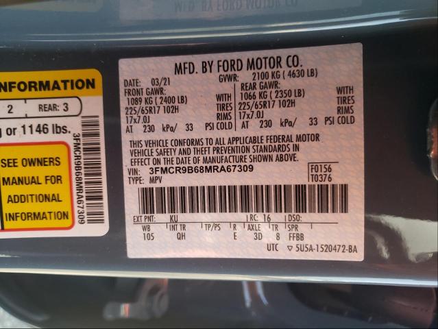 2021 FORD BRONCO SPO 3FMCR9B68MRA67309
