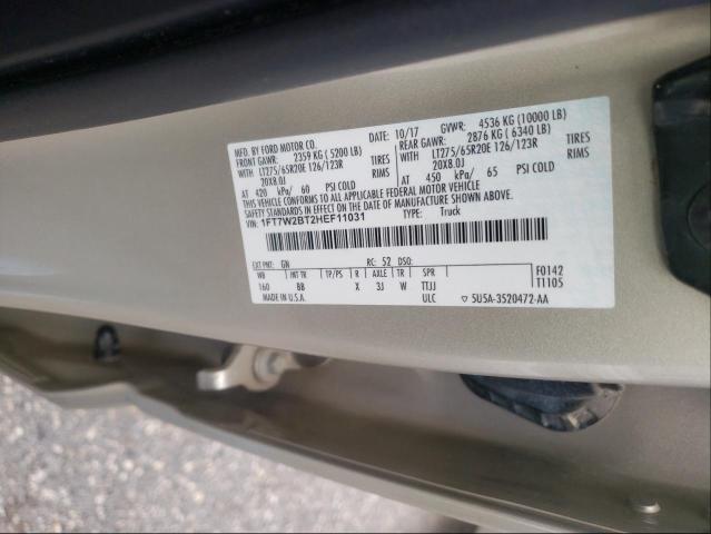 2017 FORD 100 CLB WG 1FT7W2BT2HEF11031