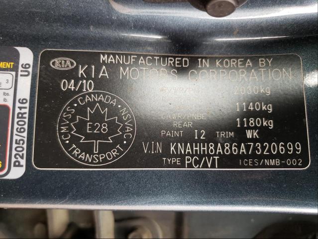 2010 KIA RONDO EX KNAHH8A86A7320699