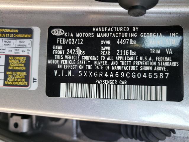 2012 KIA UK 5XXGR4A69CG046587