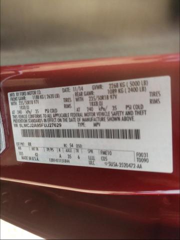 2015 LINCOLN MKC 5LMCJ2A95FUJ27629