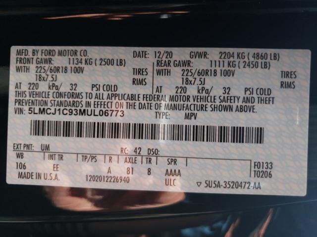 2021 LINCOLN CORSAIR 5LMCJ1C93MUL06773