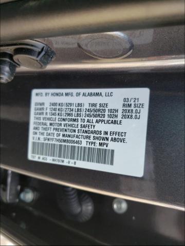 2021 HONDA PASSPORT E 5FNYF7H50MB006463