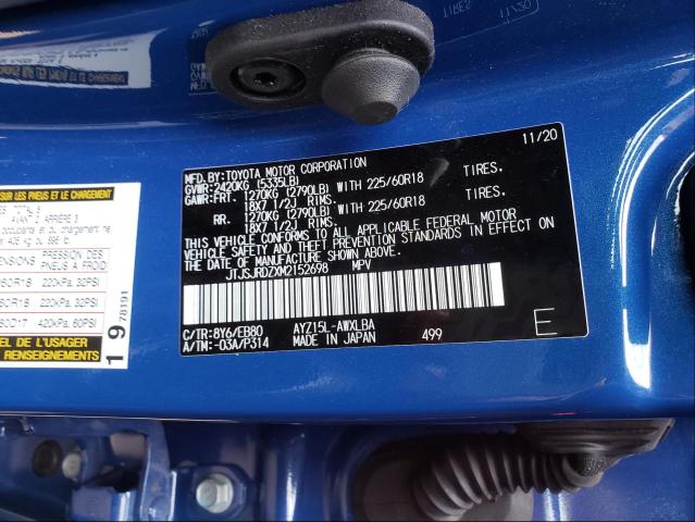 2021 LEXUS NX 300H BA JTJSJRDZXM2152698
