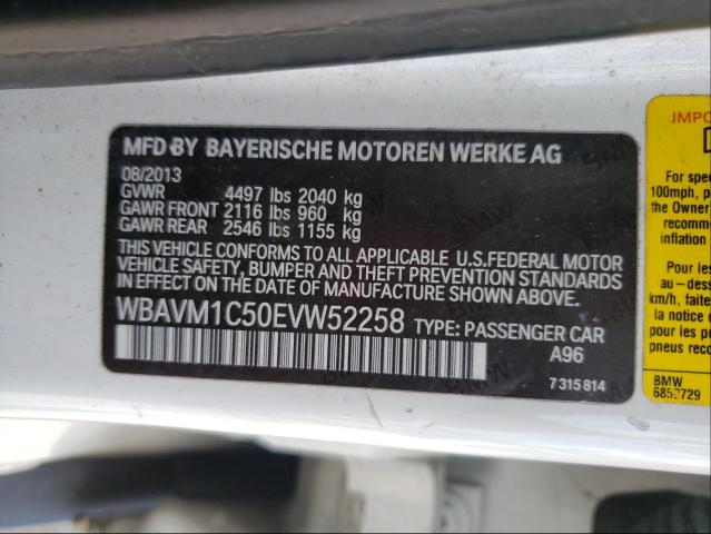 2014 BMW X1 SDRIVE2 WBAVM1C50EVW52258