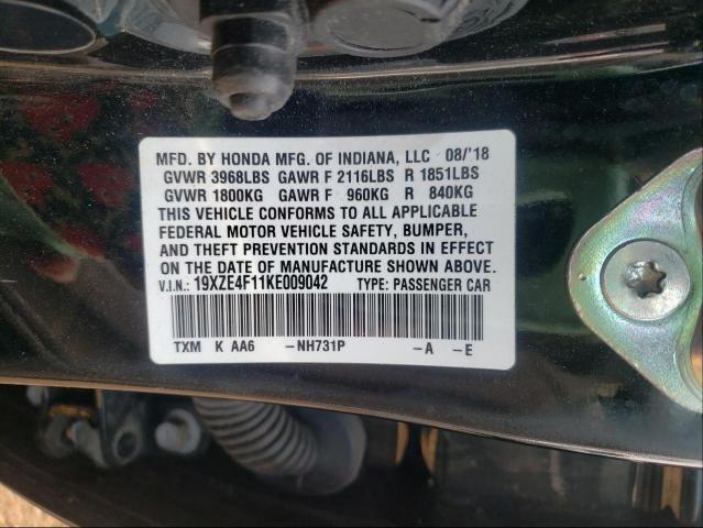 2019 HONDA INSIGHT LX 19XZE4F11KE009042