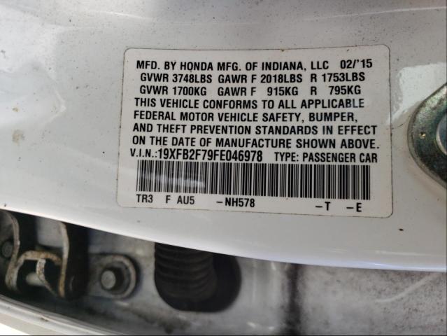 2015 HONDA CIVIC SE 19XFB2F79FE046978