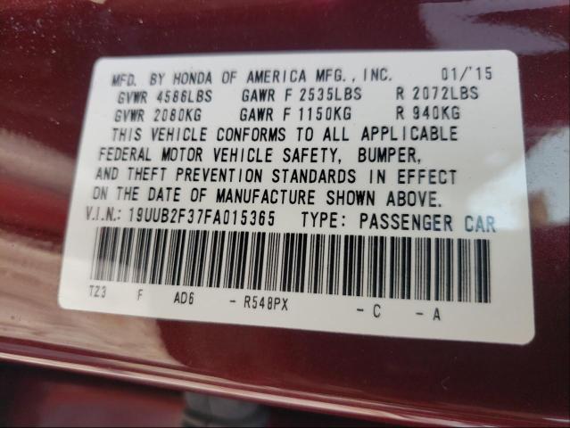 2015 ACURA TLX 19UUB2F37FA015365