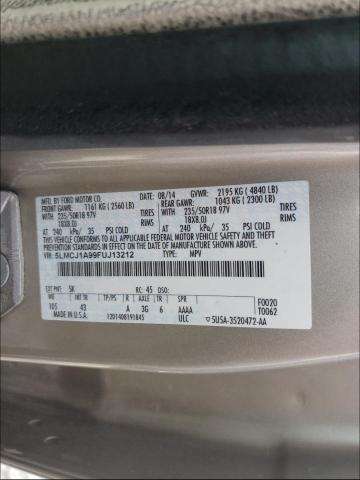 2015 LINCOLN MKC 5LMCJ1A99FUJ13212