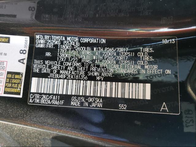 2014 TOYOTA FJ CRUISER JTEBU4BF2EK181356