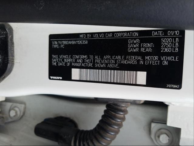 2010 VOLVO S80 T6 YV1992AH9A1126358
