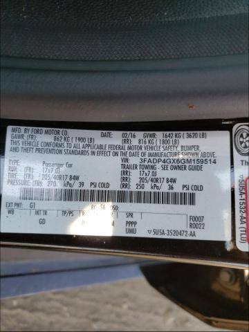 2016 FORD FIESTA ST 3FADP4GX6GM159514