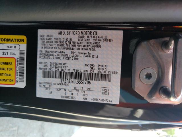 2020 FORD MUSTANG SH 1FA6P8JZ0L5551706