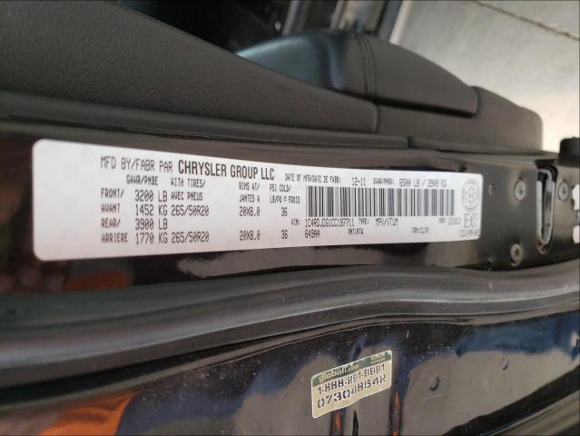 2012 DODGE DURANGO CR 1C4RDJDG1CC197711