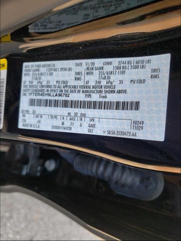 2020 FORD RANGER XL 1FTER4EH9LLA96702