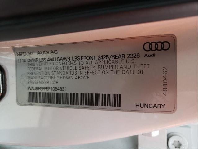 2015 AUDI S3 PREMIUM WAUBFGFF5F1084831