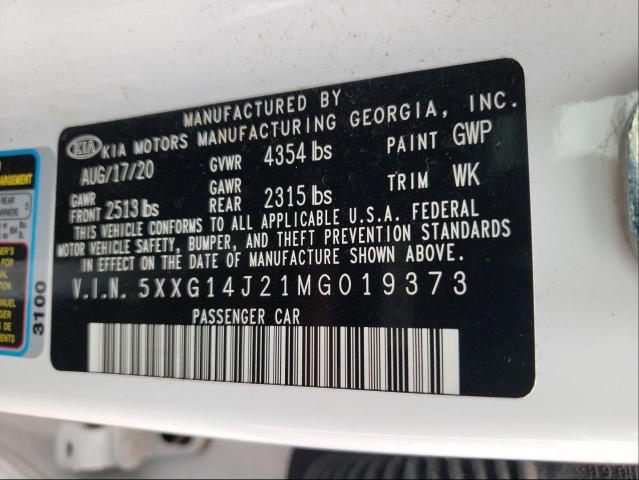 2021 KIA K5 LXS 5XXG14J21MG019373