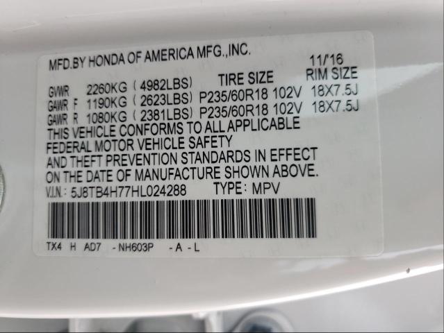 2017 ACURA RDX ADVANC 5J8TB4H77HL024288
