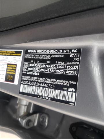 2015 MERCEDES-BENZ ML 400 4MA 4JGDA5GB5FA440765