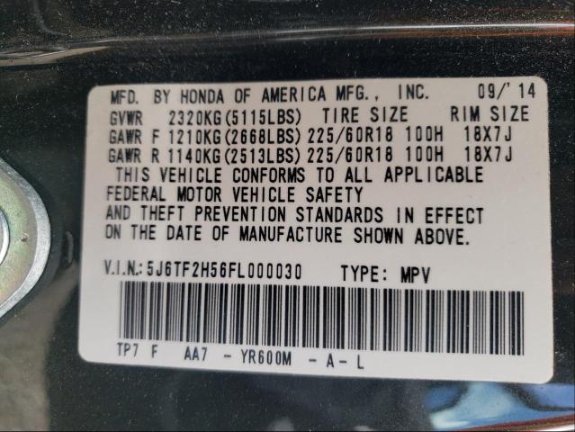 2015 HONDA CROSSTOUR 5J6TF2H56FL000030