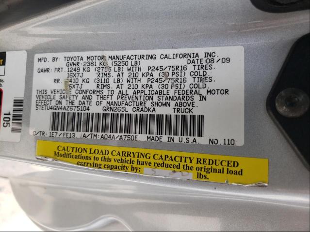 2010 TOYOTA TACOMA PRE 5TETU4GN4AZ675104