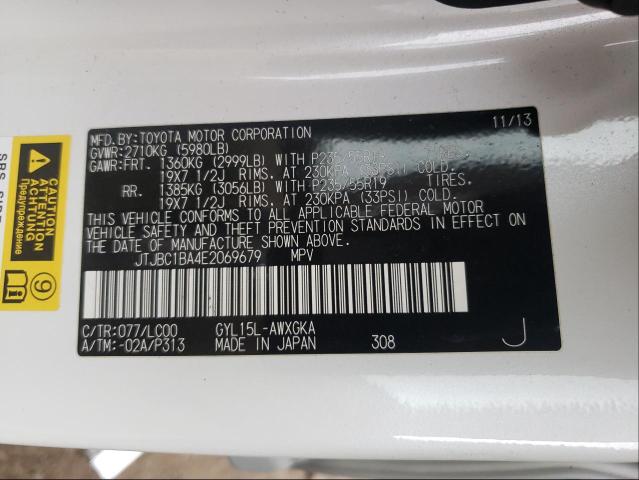 2014 LEXUS RX 450 JTJBC1BA4E2069679