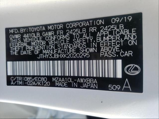 2019 LEXUS UX 200 JTHY3JBHXK2020295