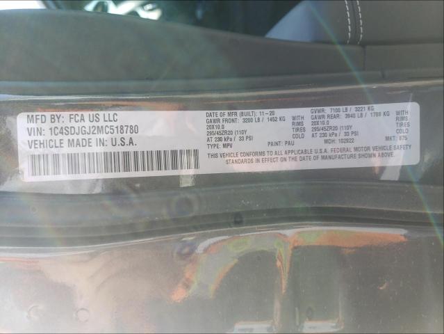2021 DODGE DURANGO SR 1C4SDJGJ2MC518780