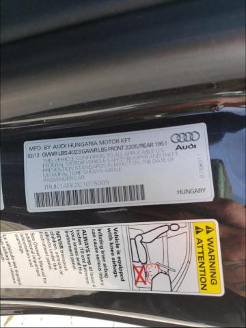 2012 AUDI TTS PRESTI TRUK1AFK2C1015009