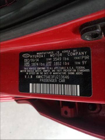 2015 HYUNDAI ACCENT GS KMHCT5AE3FU213646