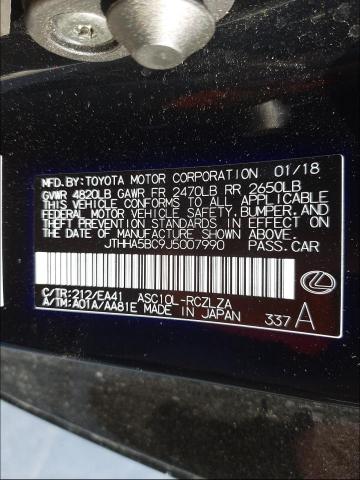 2018 LEXUS RC 300 JTHHA5BC9J5007990