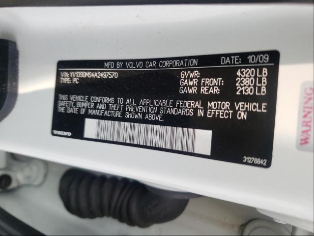 2010 VOLVO S40 2.4I YV1390MS4A2497570