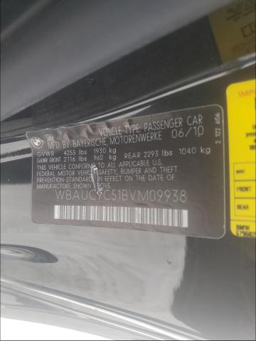 2011 BMW 135 I WBAUC9C51BVM09938